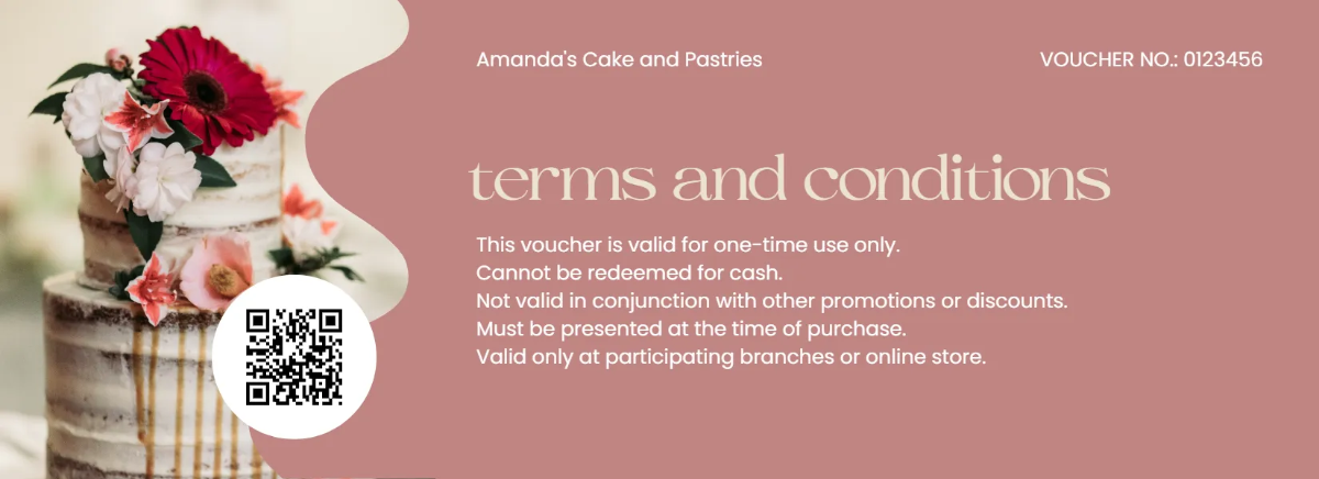 Free Cake Voucher Template to Edit Online