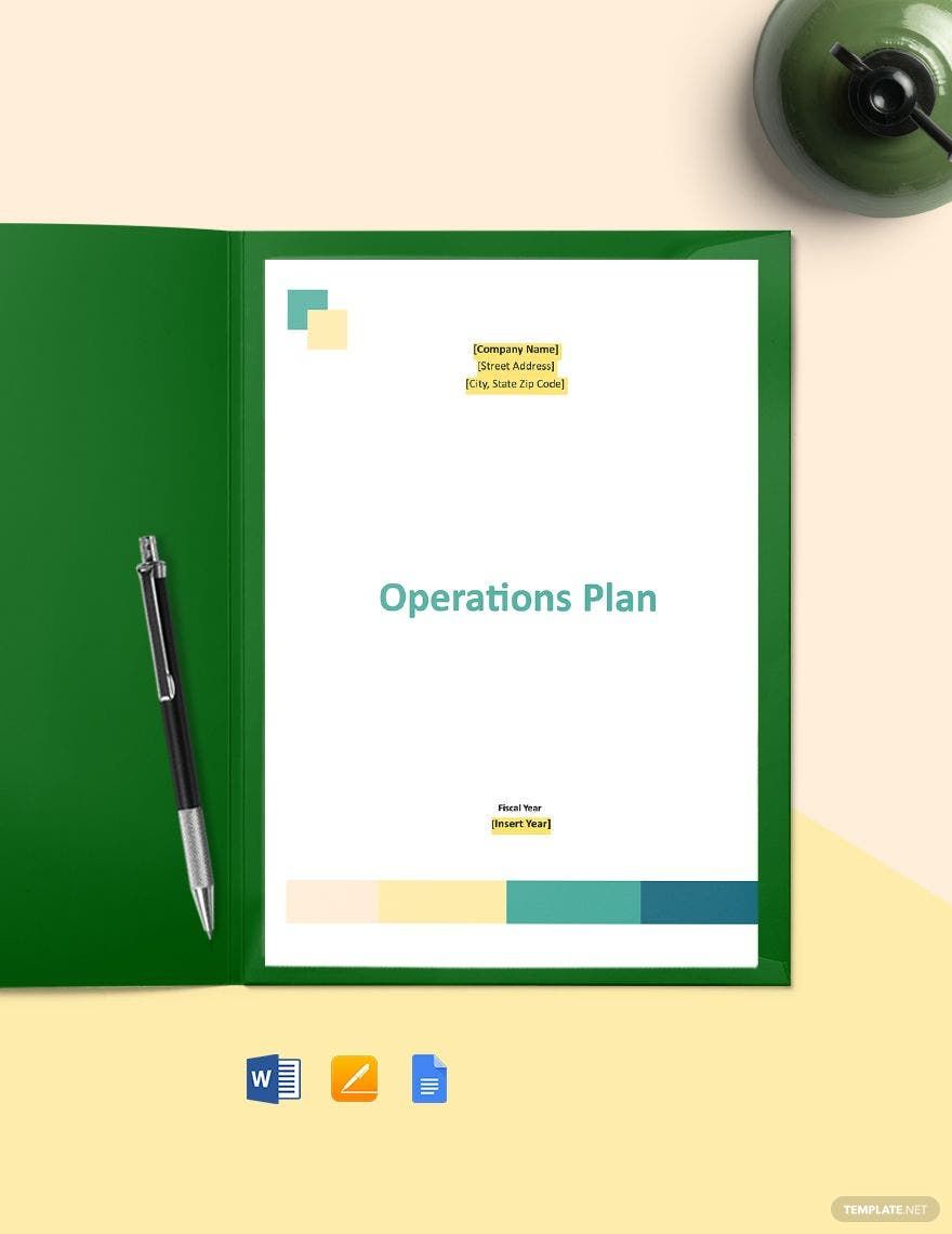 Operations Plan Template