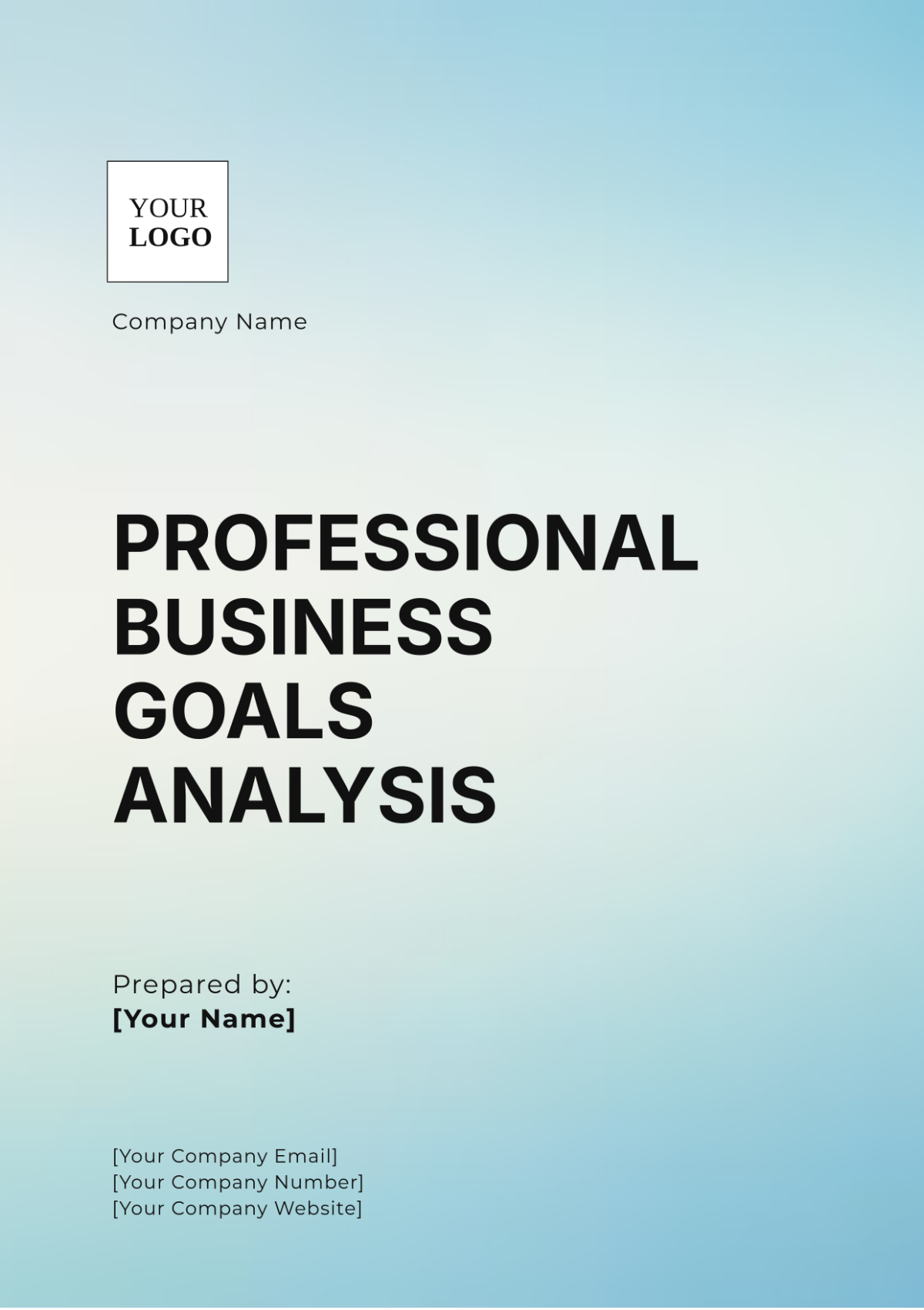 Professional Business Goals Analysis Template - Edit Online & Download