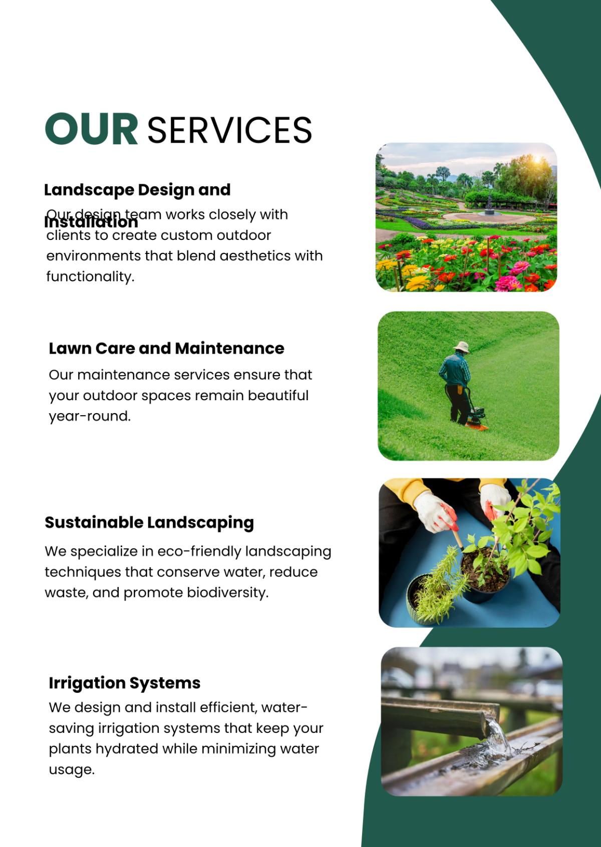 Free Landscaping Company Profile Template to Edit Online