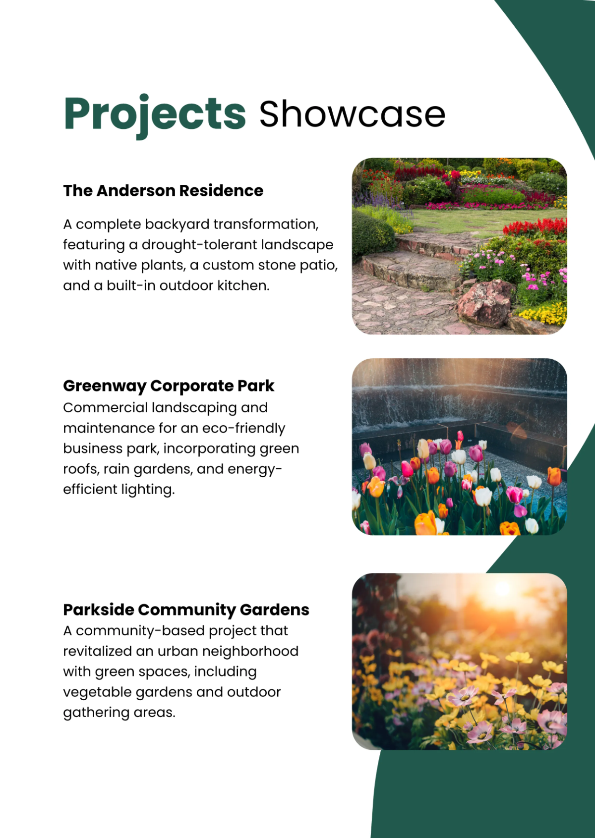 Free Landscaping Company Profile Template to Edit Online