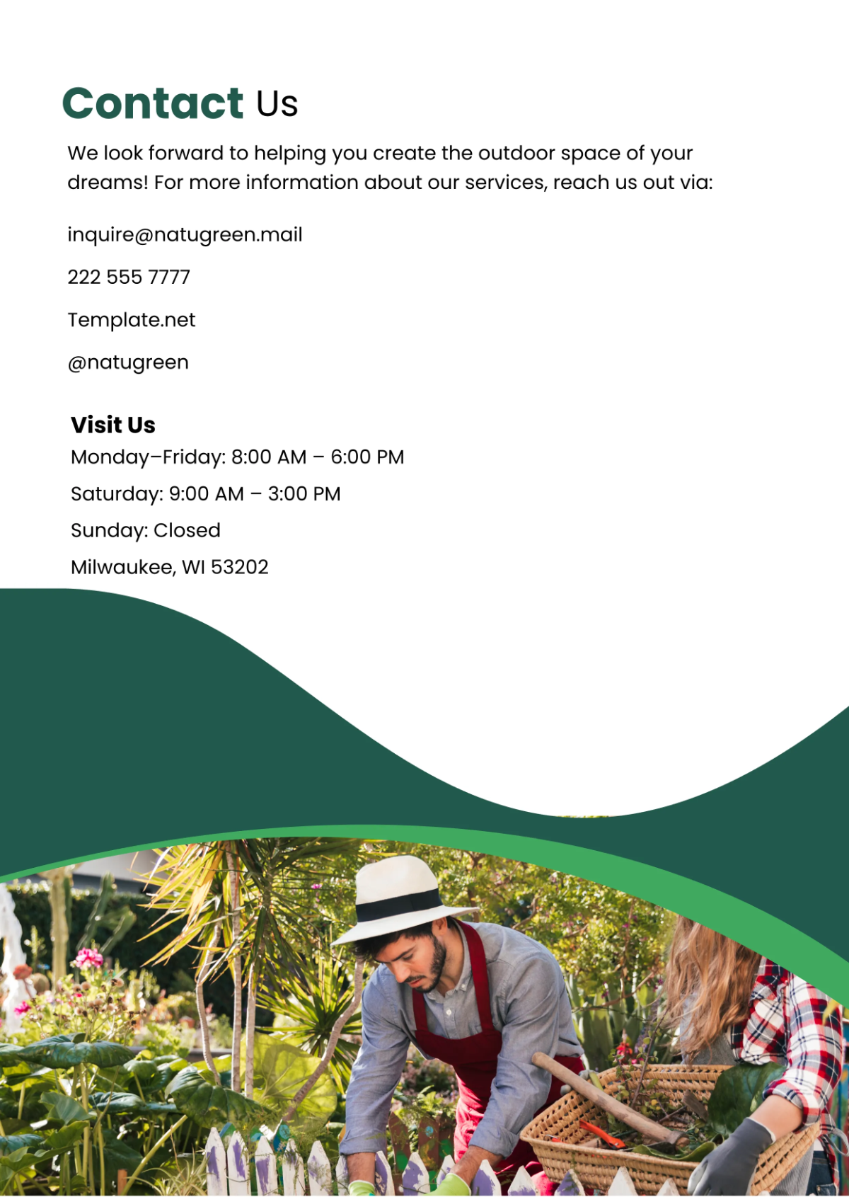 Free Landscaping Company Profile Template to Edit Online