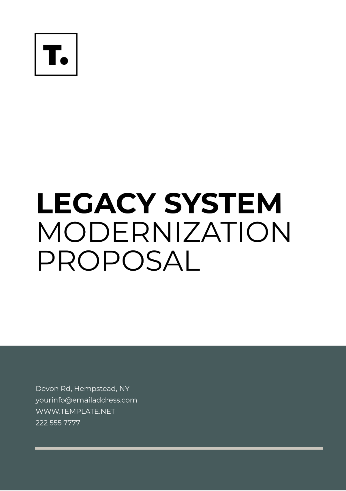 Legacy System Modernization Proposal Template - Edit Online & Download