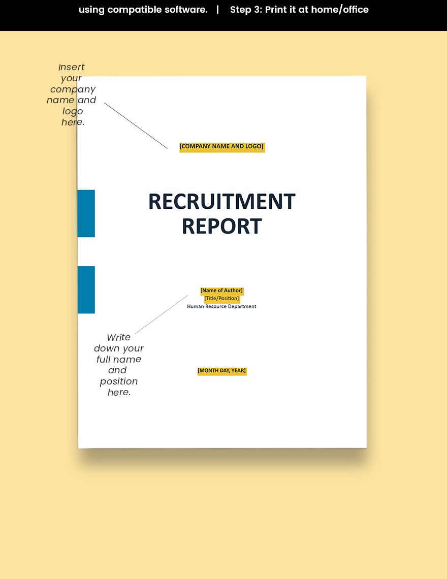HR Recruitment Report Template