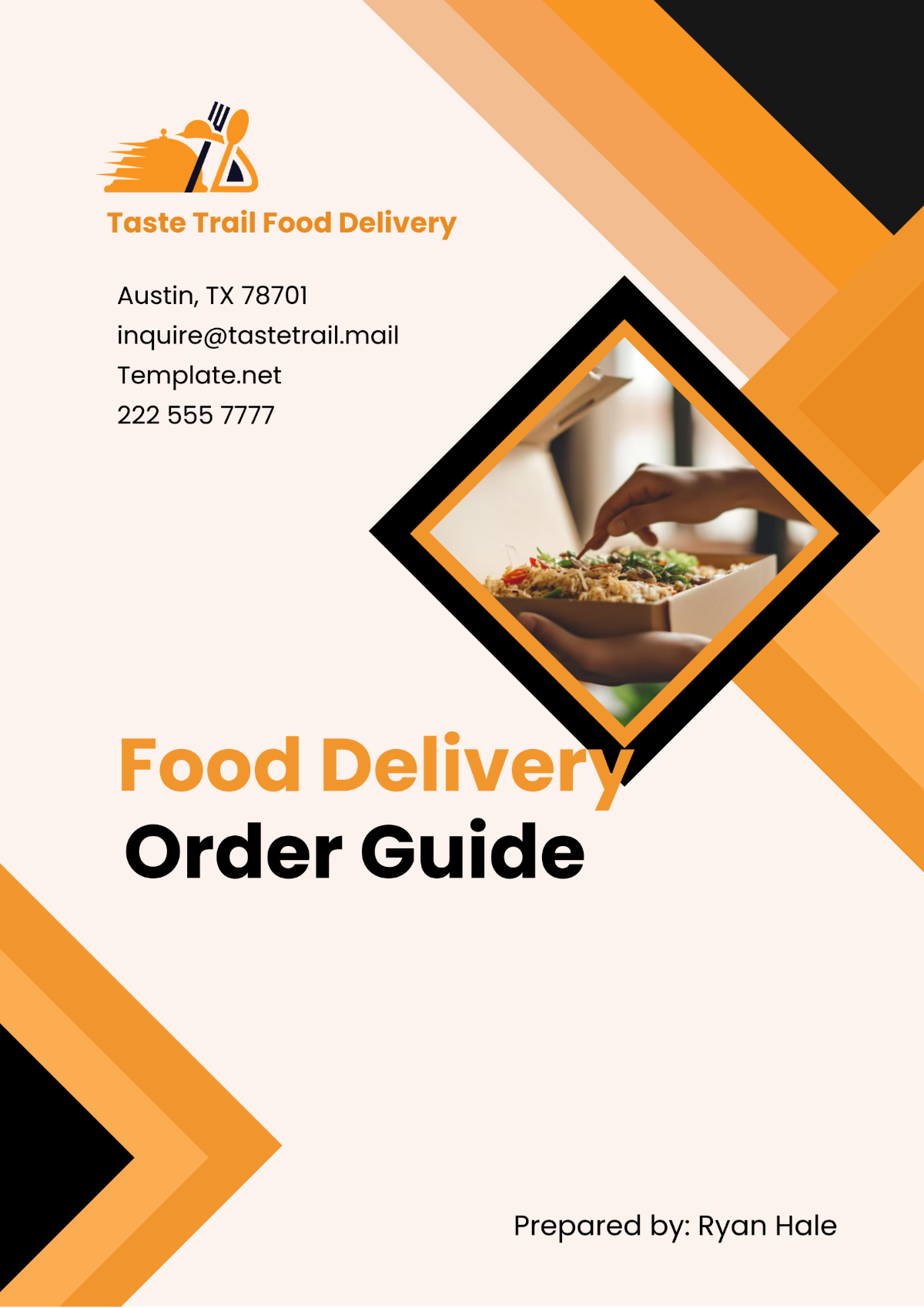 Food Delivery Order Guide Template - Edit Online & Download