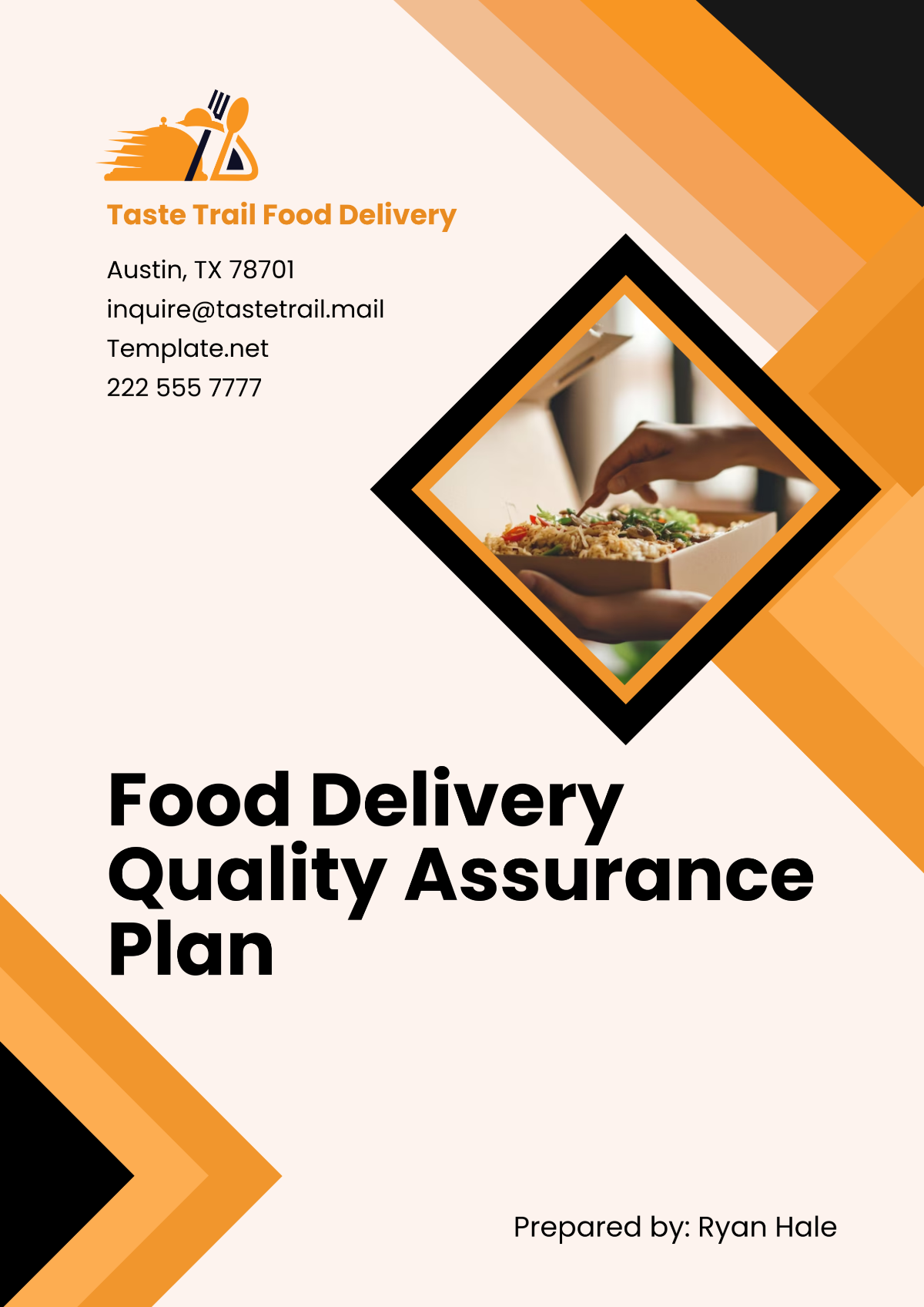 Food Delivery Quality Assurance Plan Template - Edit Online & Download