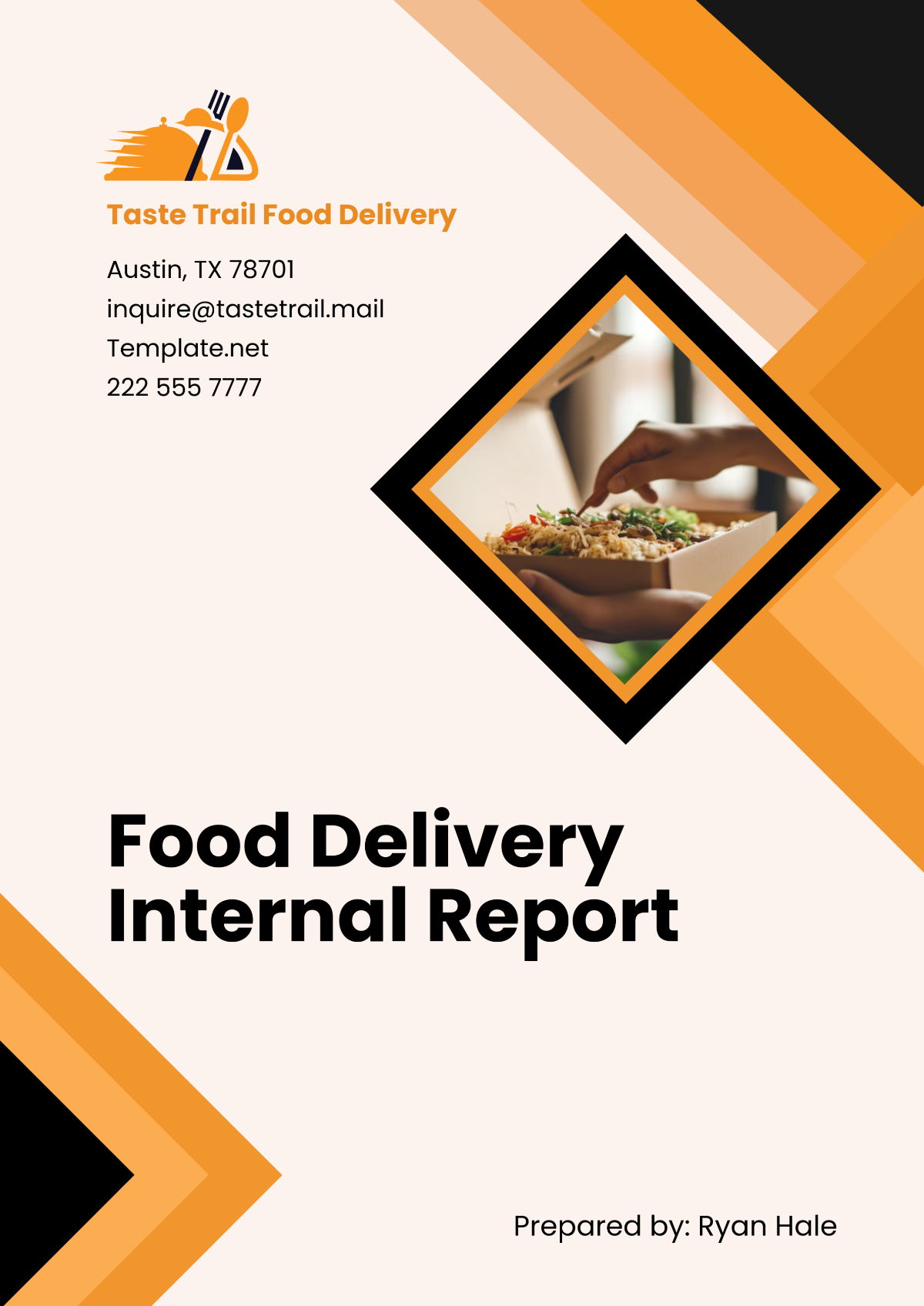 Food Delivery Internal Report Template - Edit Online & Download