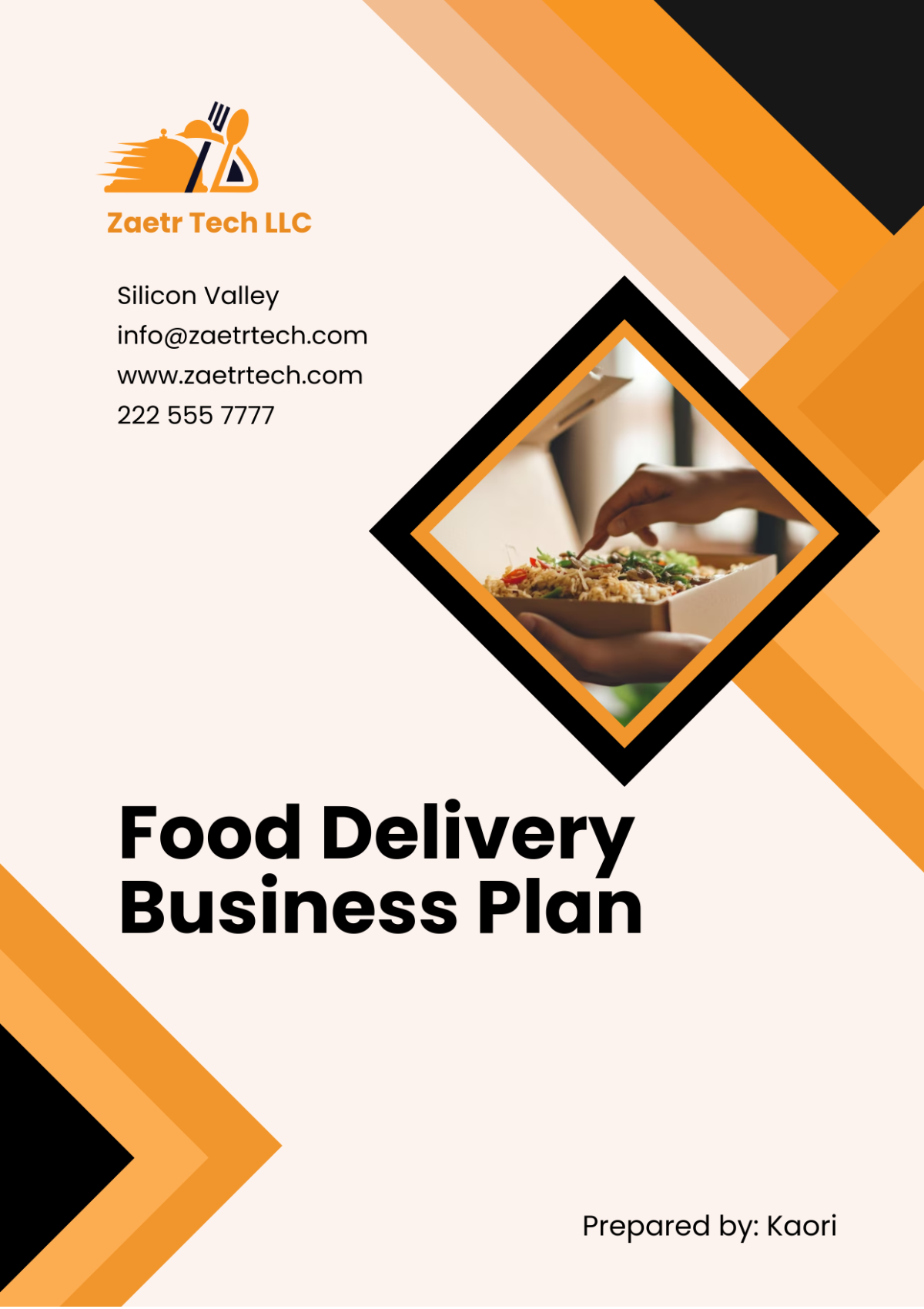 Food Delivery Business Plan Template - Edit Online & Download