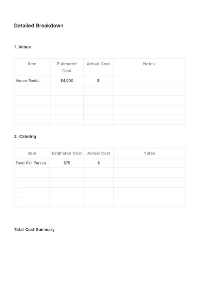 Free Wedding Planner Budget Template to Edit Online