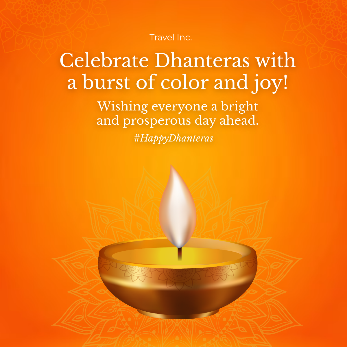 Orange Dhanteras Instagram Post