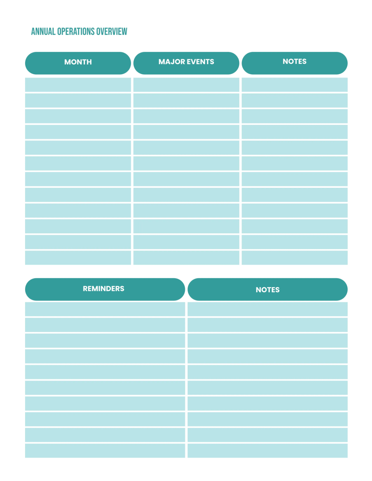 Free Insurance Agency Planner Template to Edit Online