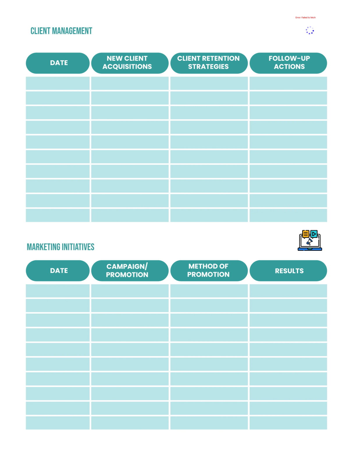 Free Insurance Agency Planner Template to Edit Online