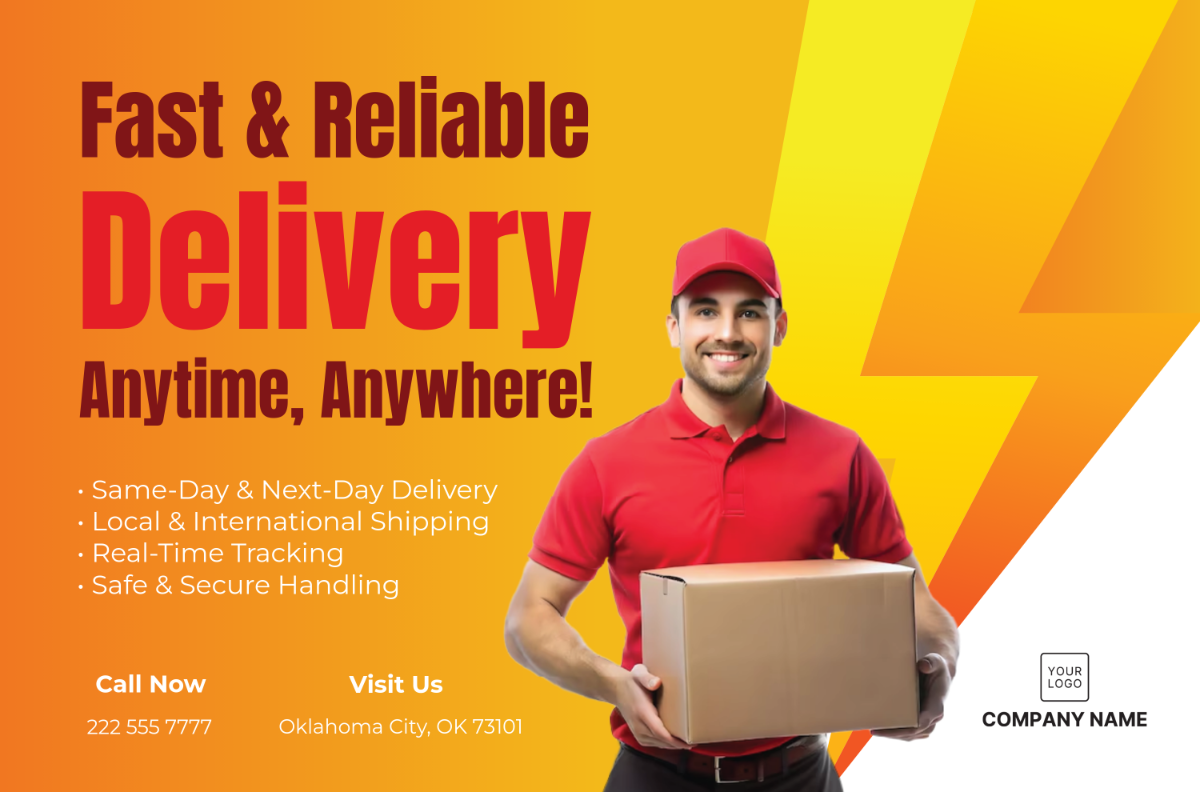 Courier Service Banner Template - Edit Online & Download