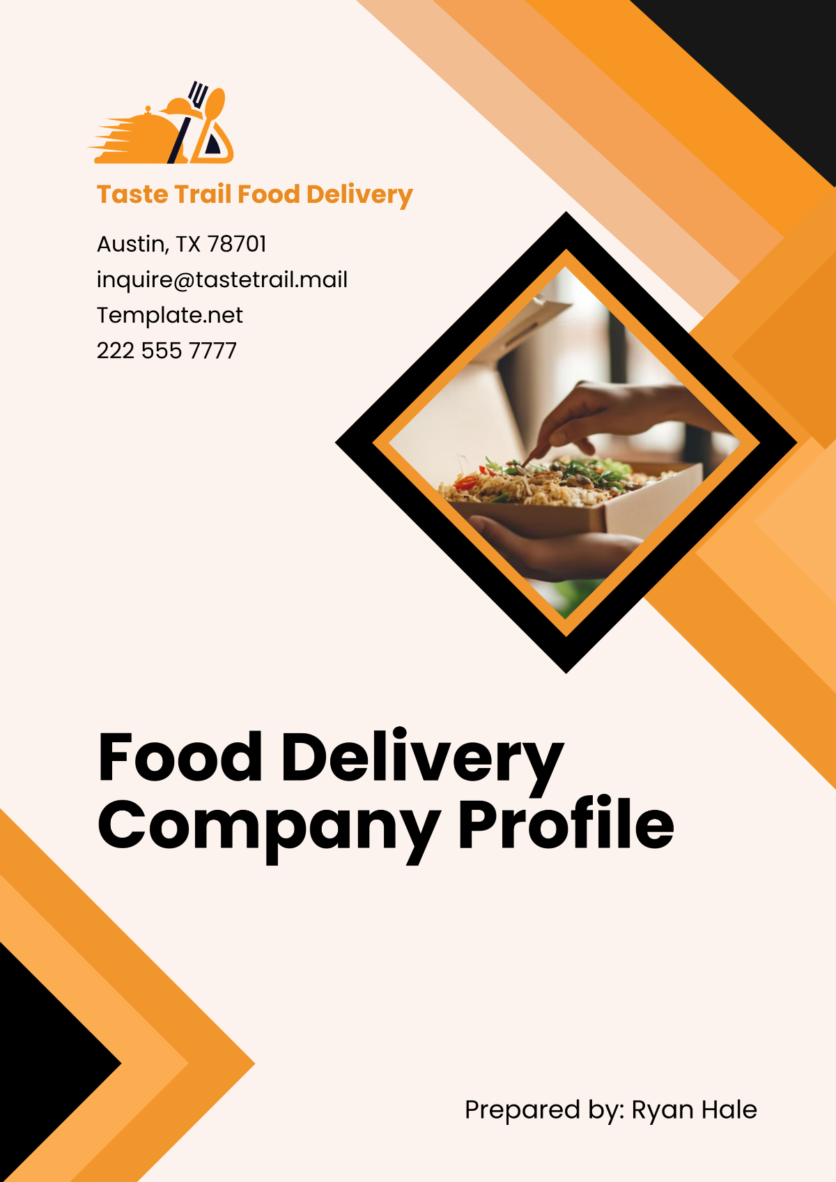 Food Delivery Company Profile Template - Edit Online & Download