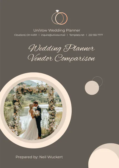 Free Wedding Planner Vendor Comparison Template to Edit Online