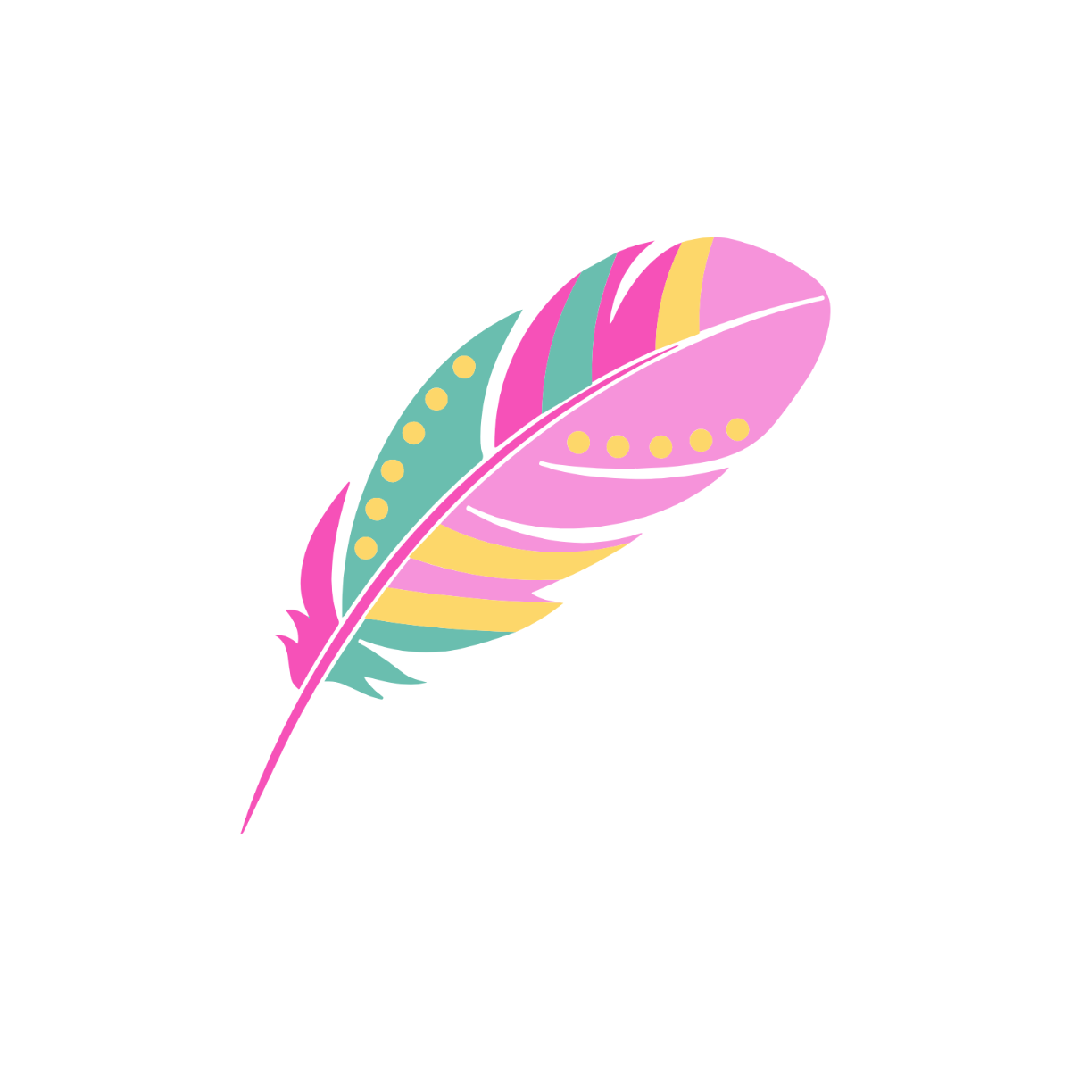 Boho Feather Clipart  - Edit Online | Template.net