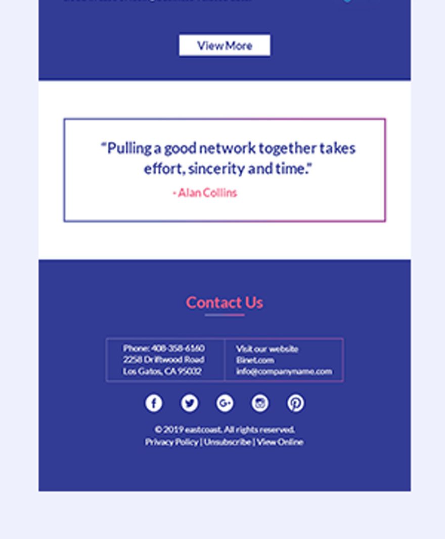 Business Networking Email Newsletter Template