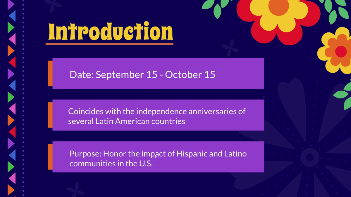Free Hispanic Heritage Month Presentation Template to Edit Online