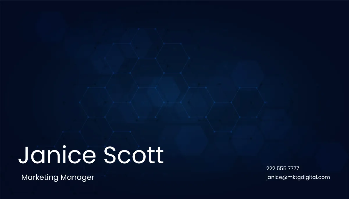 Free Digital Business Card Template to Edit Online