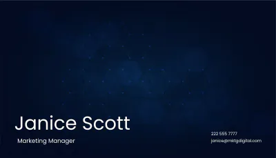 Free Digital Business Card Template to Edit Online