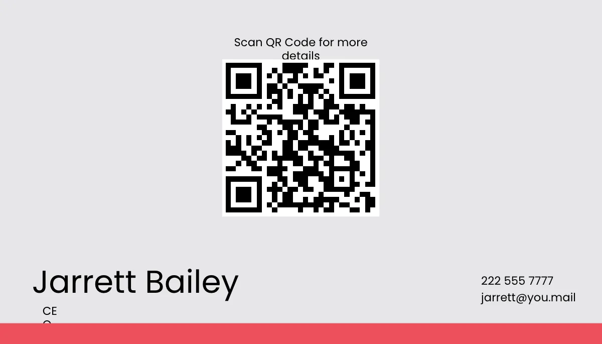 Free Business Card with QR Code Template to Edit Online