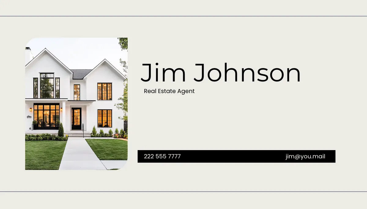 Free Real Estate Business Card Template to Edit Online