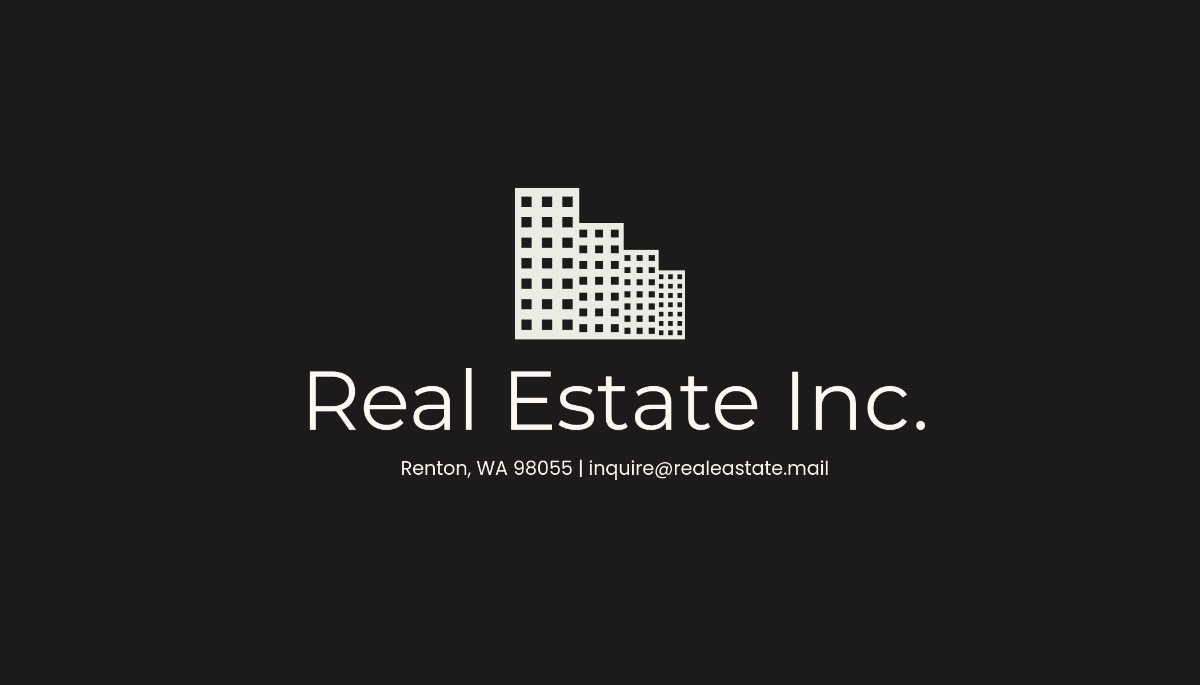 Real Estate Business Card Template | Template.net