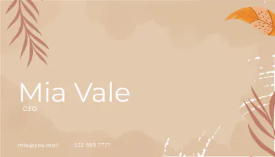 Free Boho Business Card Template to Edit Online