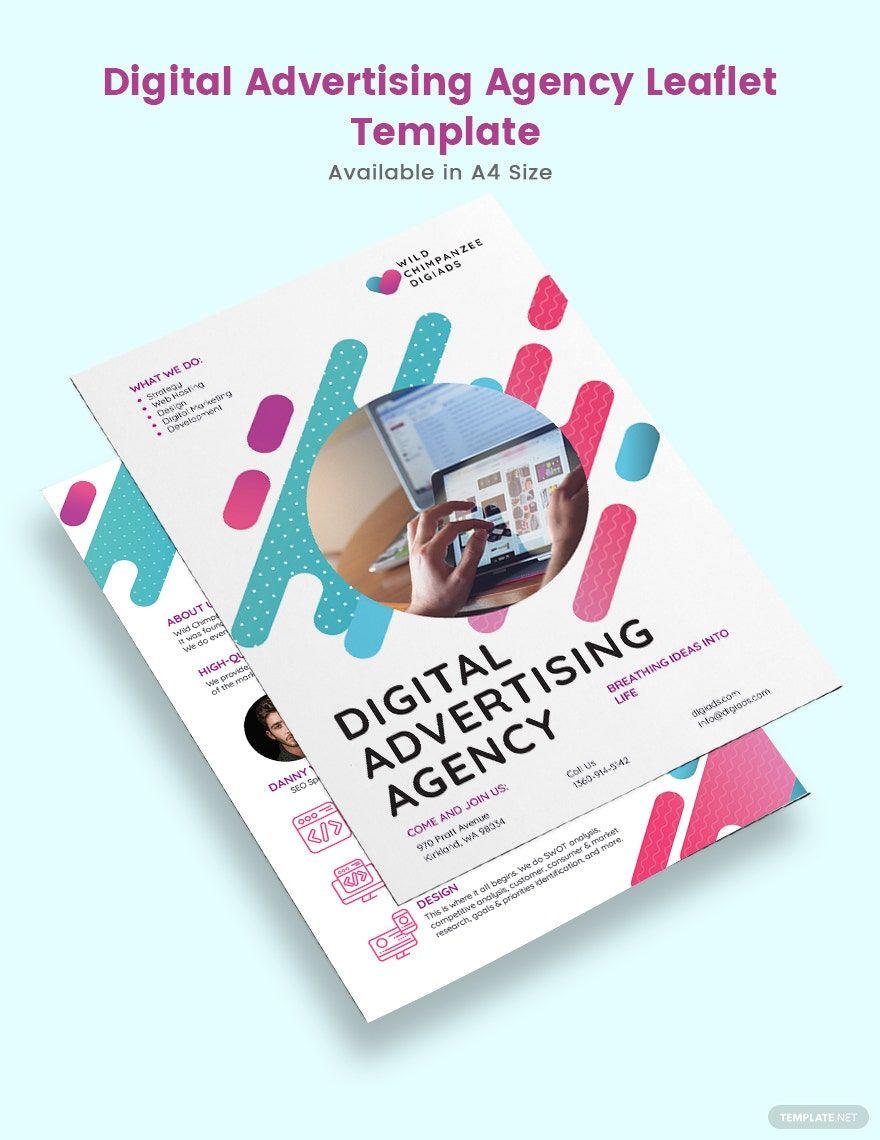Digital Advertising Agency Leaflet Template