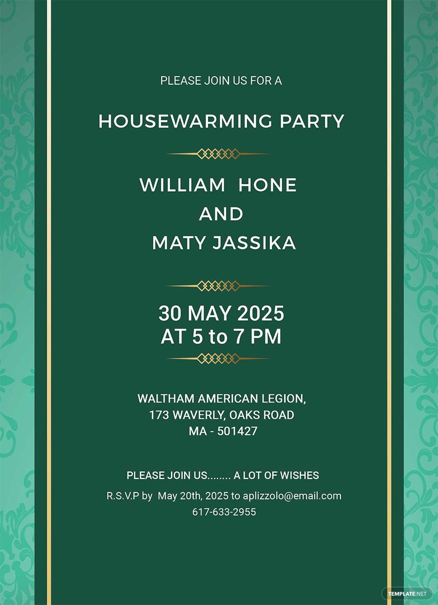 Free Printable Housewarming Party Invitation Template