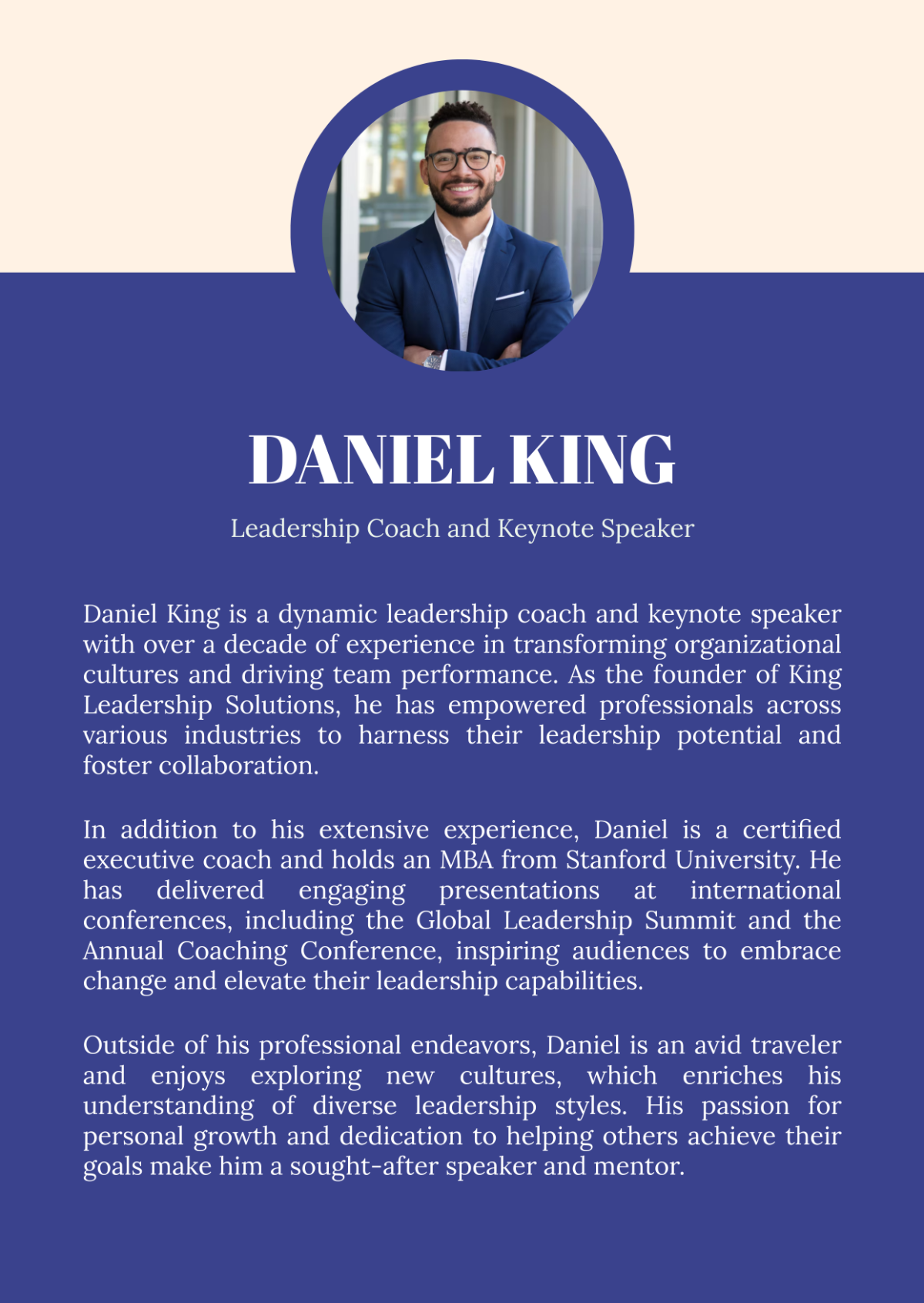 Speaker Professional Bio Template - Edit Online & Download