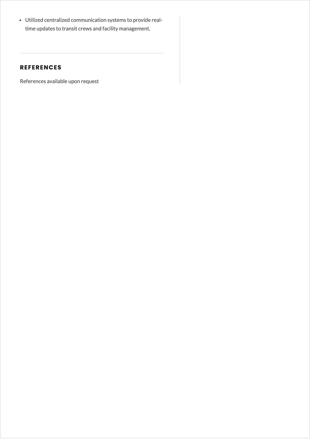 Free Sample Aviation ATS Resume Template, AI Resume Builder