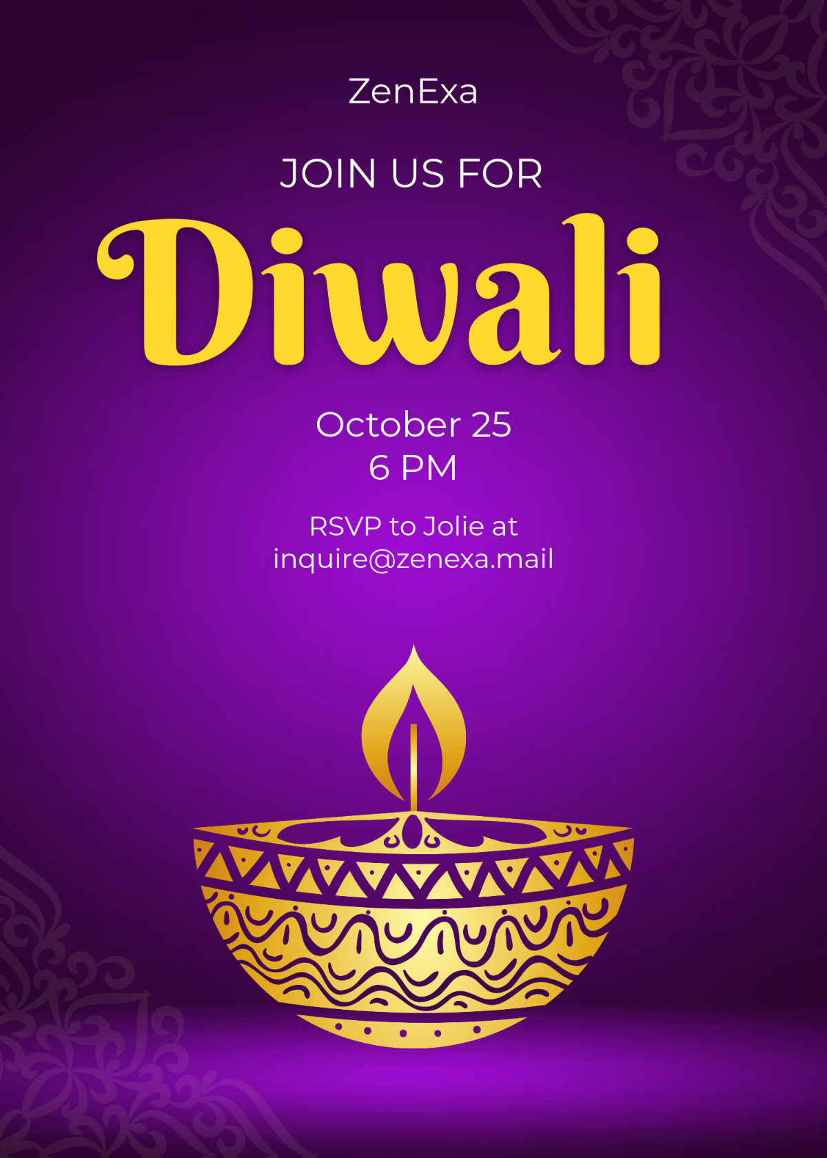 Diwali Invitation Card