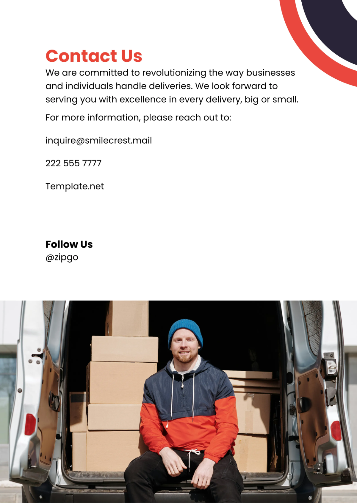 Free Courier Service Company Profile Template to Edit Online