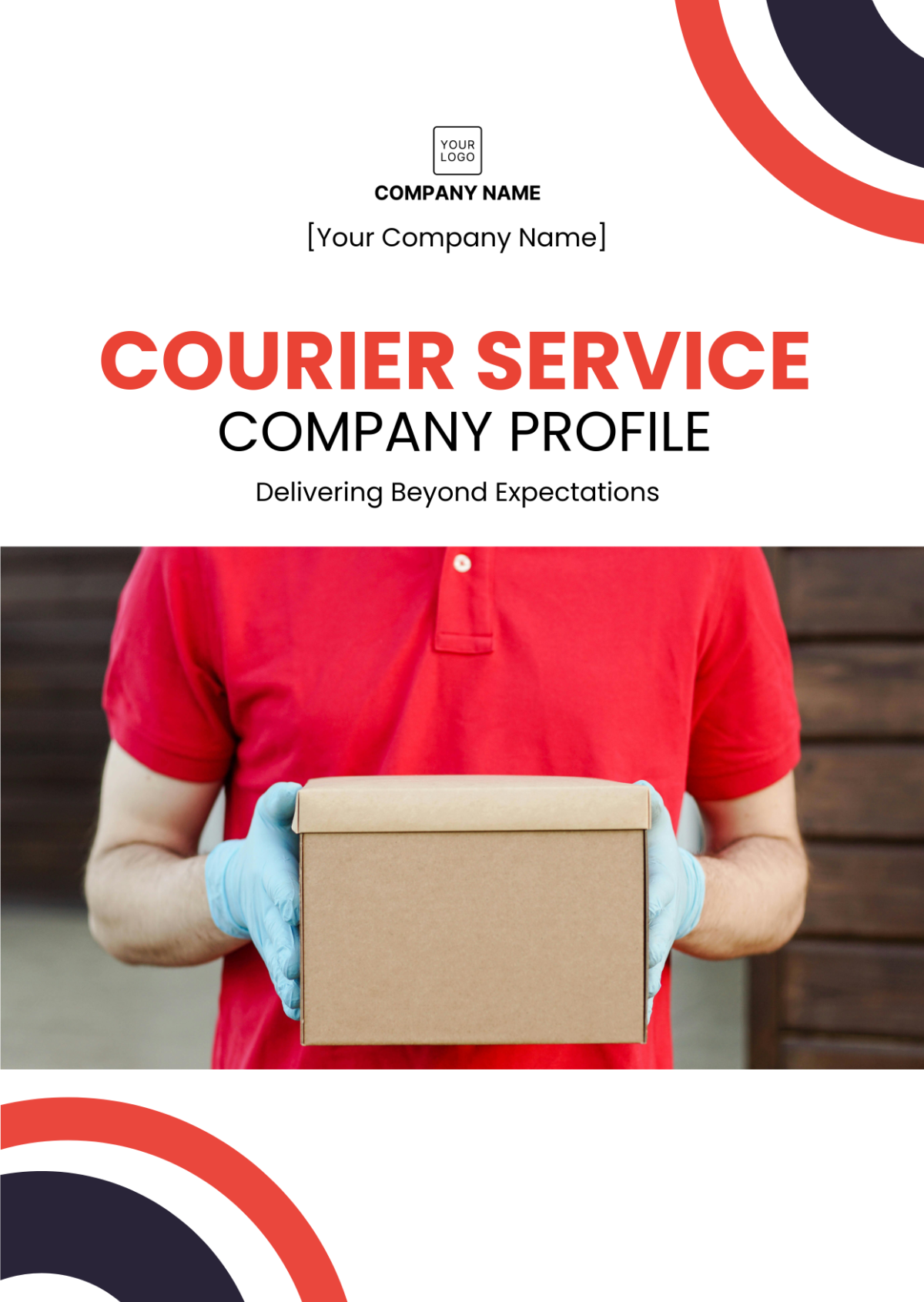 Courier Service Company Profile Template - Edit Online & Download