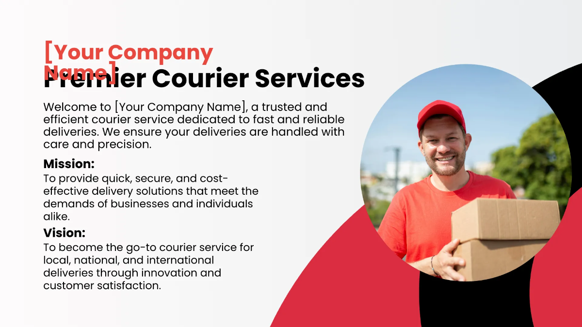 Free Courier Service Presentation Template to Edit Online