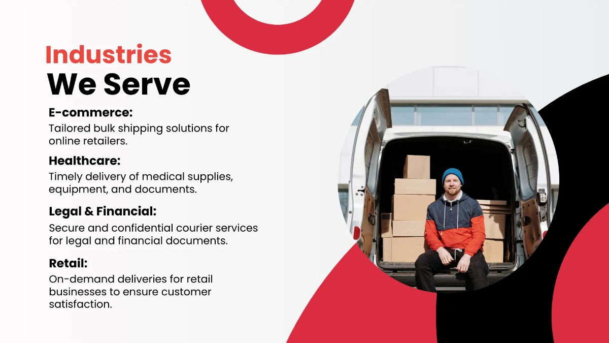 Free Courier Service Presentation Template to Edit Online