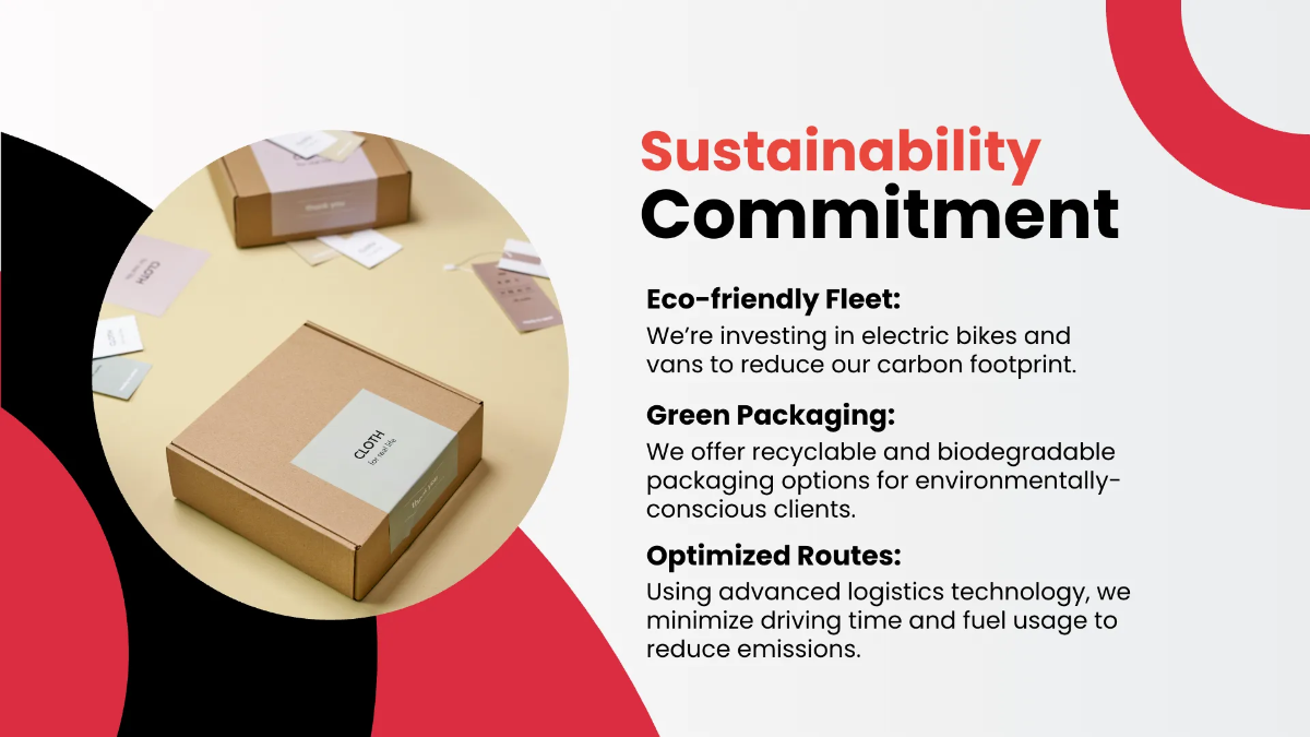 Free Courier Service Presentation Template to Edit Online