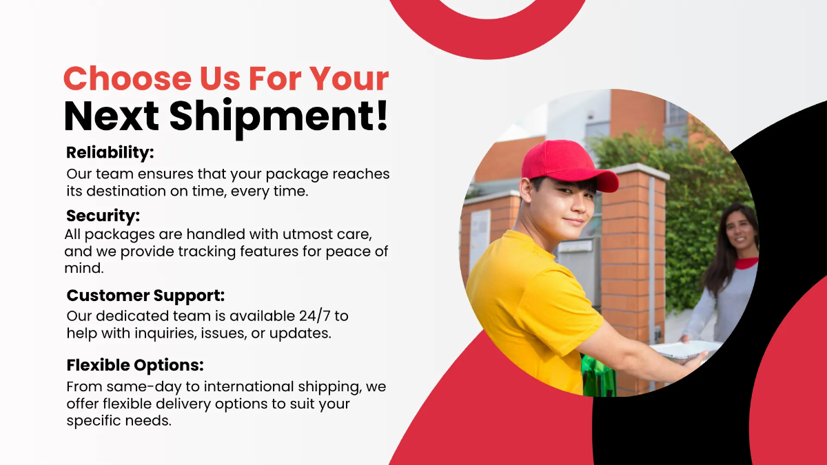 Free Courier Service Presentation Template to Edit Online