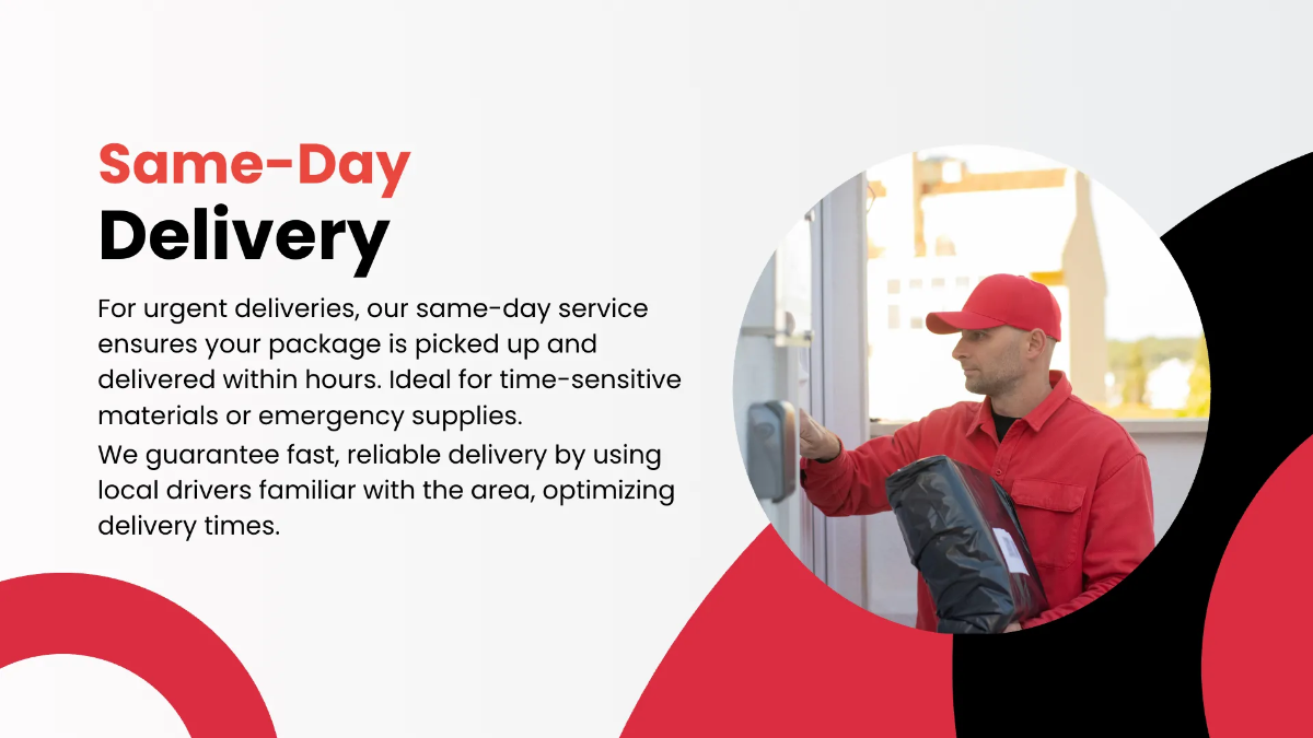 Free Courier Service Presentation Template to Edit Online