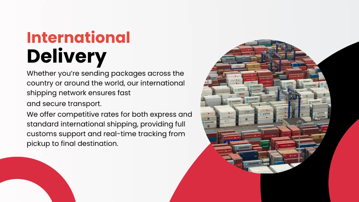 Free Courier Service Presentation Template to Edit Online