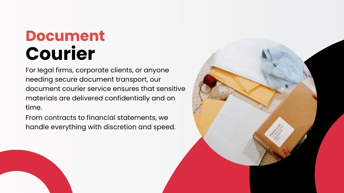 Free Courier Service Presentation Template to Edit Online