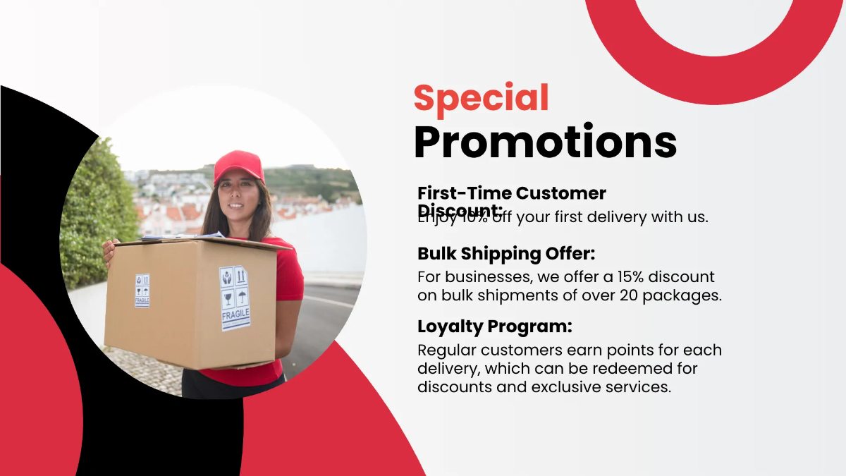 Free Courier Service Presentation Template to Edit Online