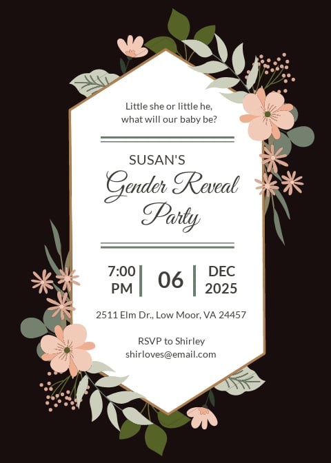 17 Free Gender Reveal Invitation Templates Customize And Download 1619