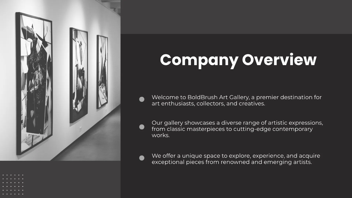 Free Art Gallery Presentation Template to Edit Online