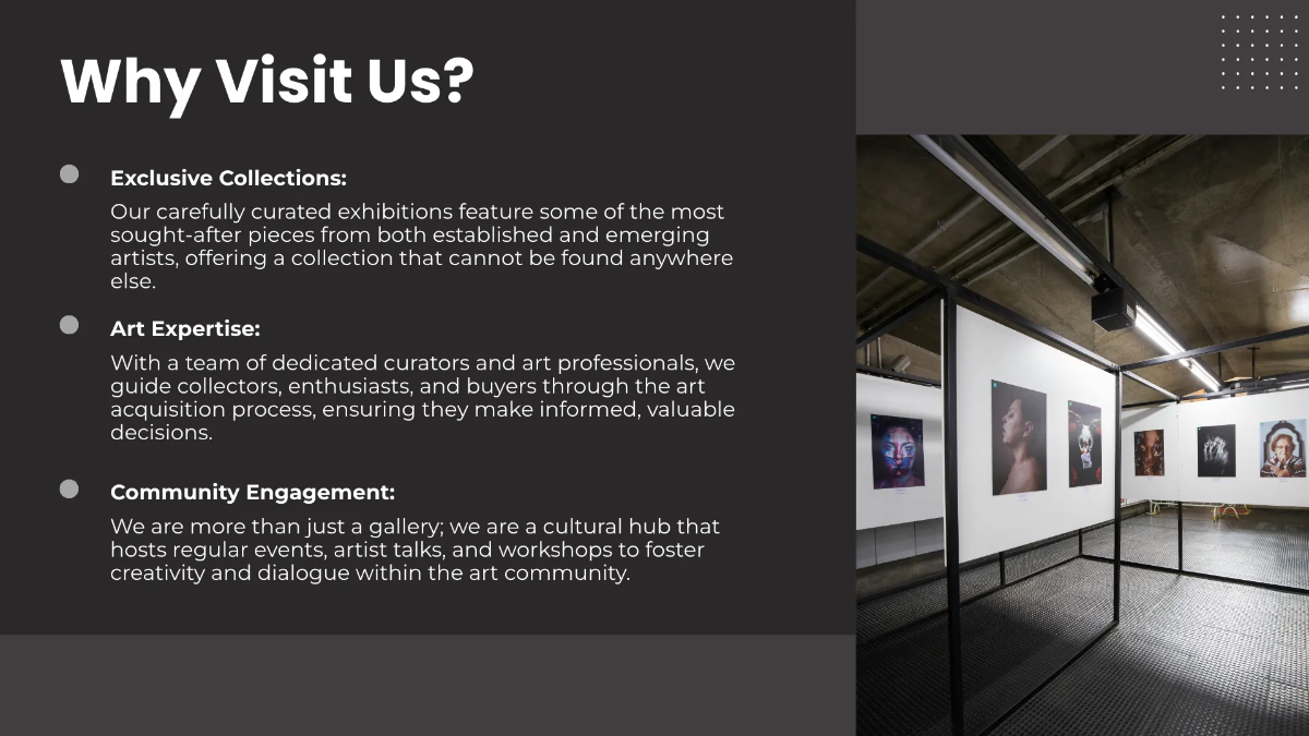 Free Art Gallery Presentation Template to Edit Online