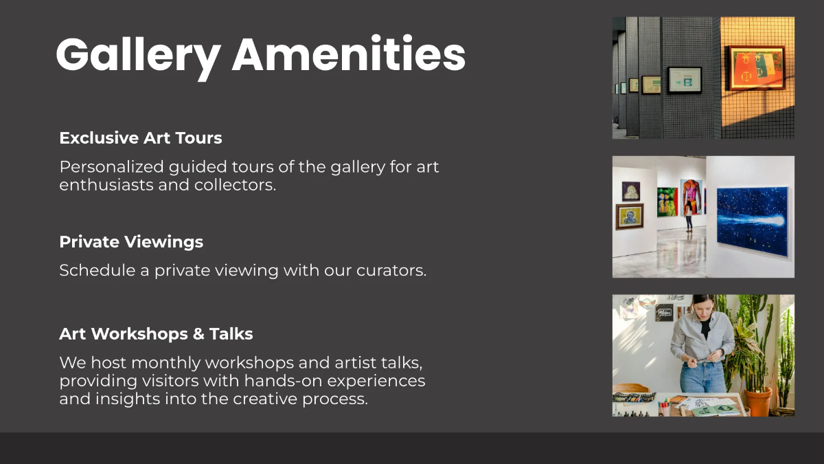 Free Art Gallery Presentation Template to Edit Online