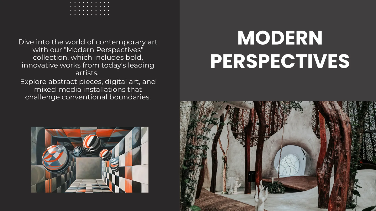 Free Art Gallery Presentation Template to Edit Online