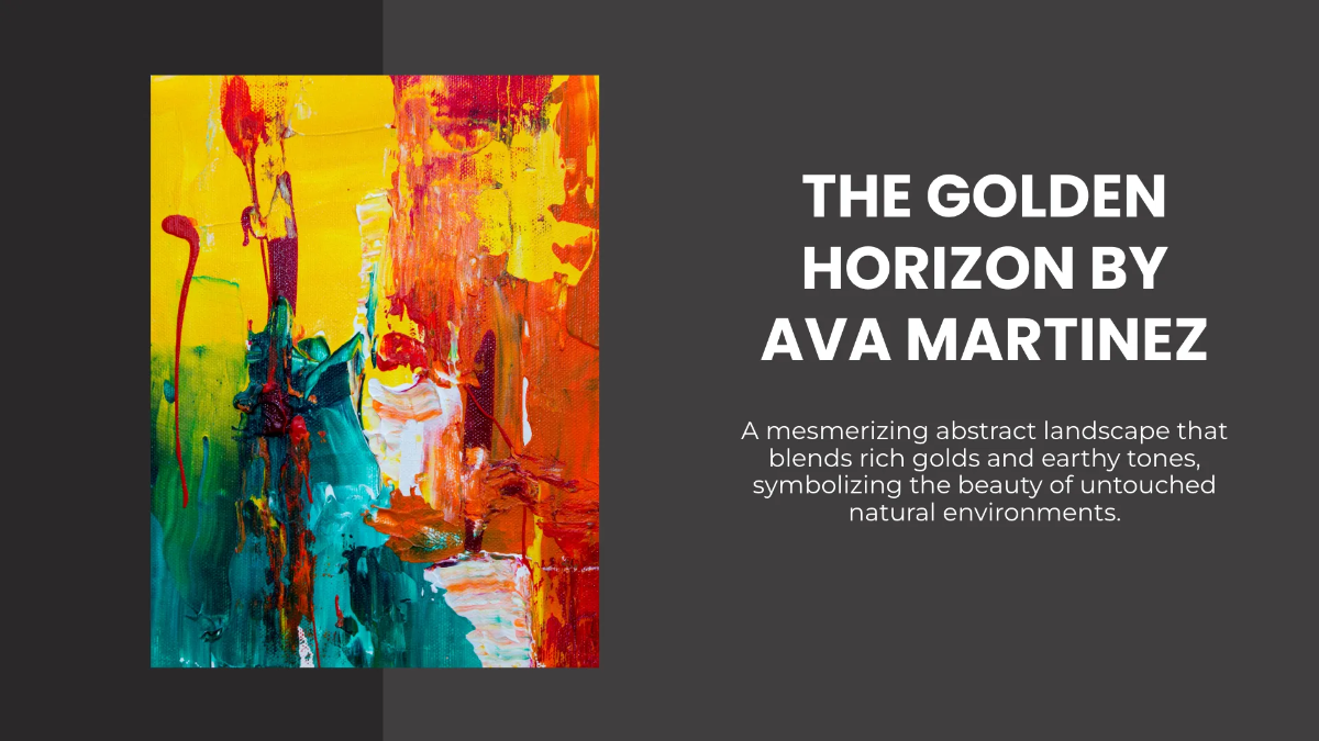 Free Art Gallery Presentation Template to Edit Online