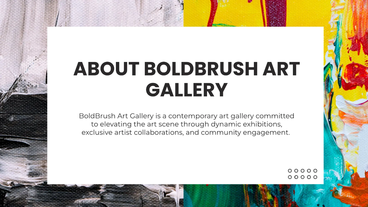 Free Art Gallery Pitch Deck Template to Edit Online